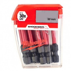 Биты Milwaukee Shockwave PH2 50 мм 10 шт.