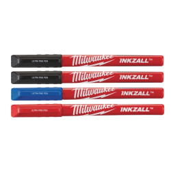Маркер Milwaukee Inkzall Fine Tip цветные 4 шт.
