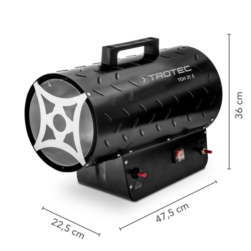 Газовый нагреватель TROTEC TGH 31 E  (30000 Вт, газовый, 220 В, 1000 м3/ч)